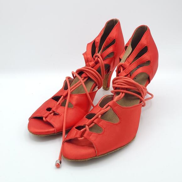 Burju dance red shoes women's size 11 - Picture 1 of 10